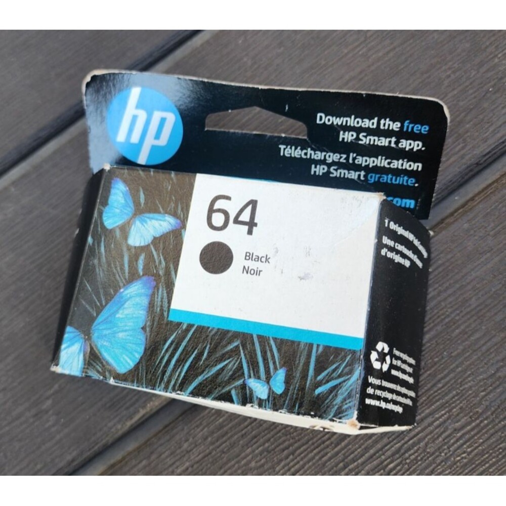 Genuine HP 64 Black Ink Exp 02/2026 New